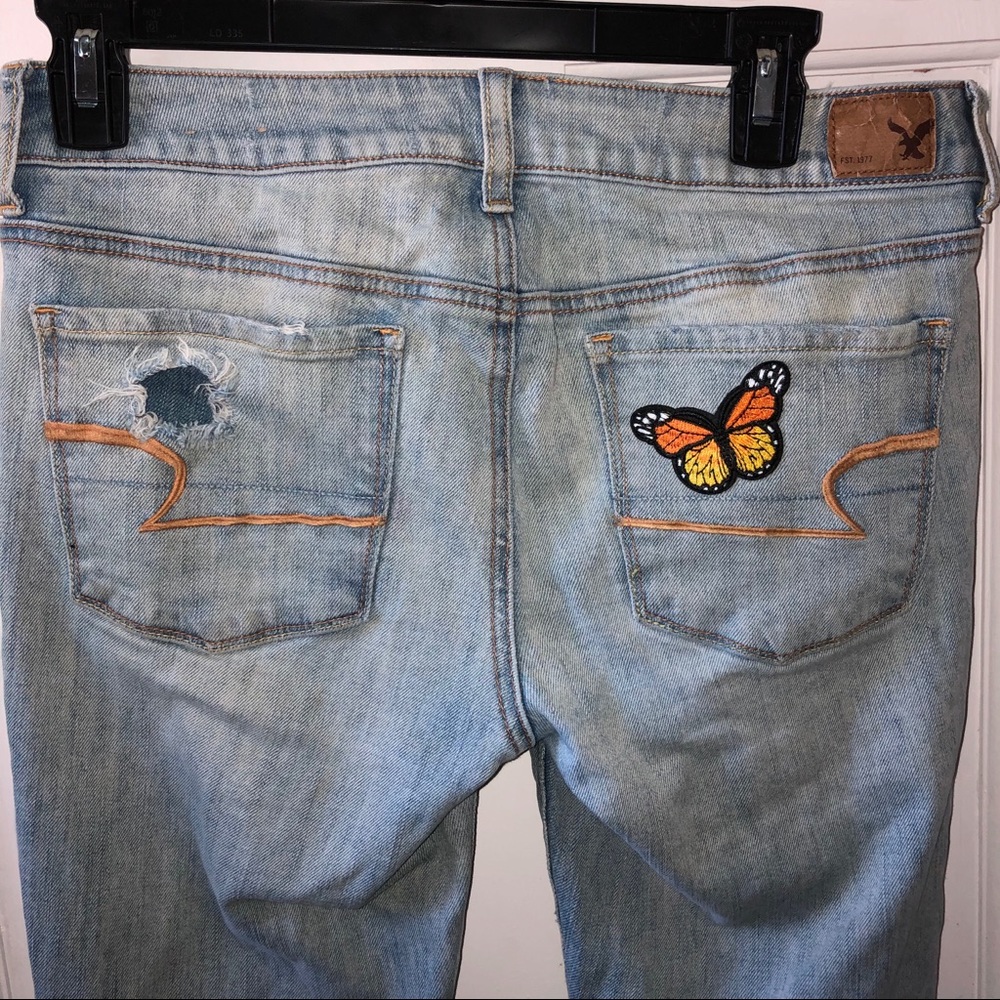 Orange Butterfly Patch Jeans 🦋🍊 - Picture 5 of 10